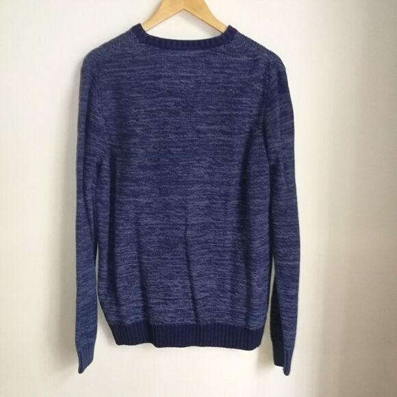 Men URBAN OUTFITTERS / KOTO Blue Cable Knit Cotton Crenwneck Sweater Size Medium - Picture 13 of 13